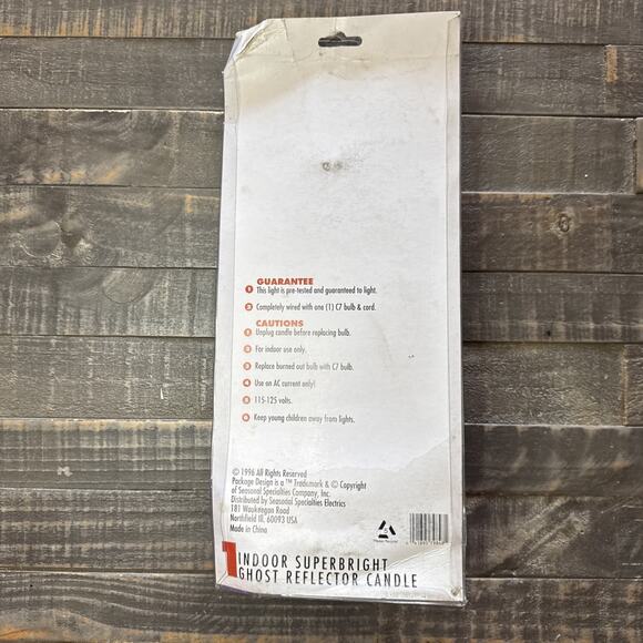 Vintage 1996 Halloween Ghost Ghoul Boo Blow Mold Candle Light Indoor Reflector - Picture 4 of 5